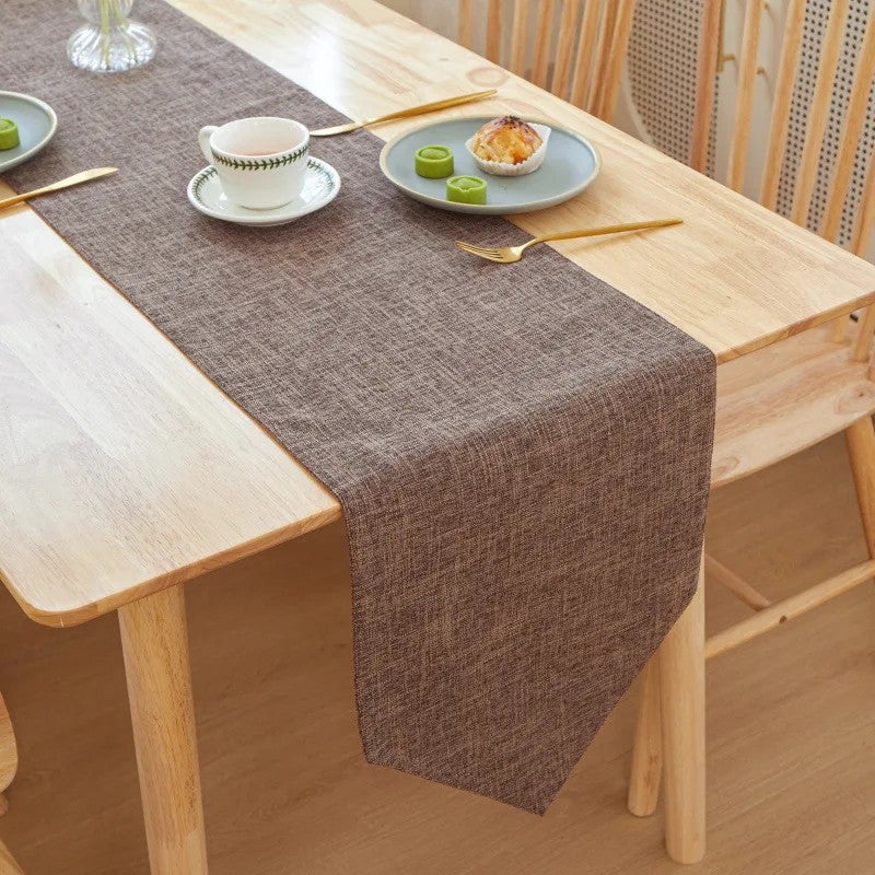 Bluejw Ychon High Quality  Linen Table Runners Triangular Table Flag Long Strip Table Runner for Wedding Parties for Home Decor - Image 1